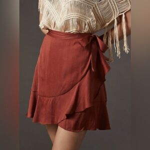 Maeve Asymmetrical Terracotta Skirt